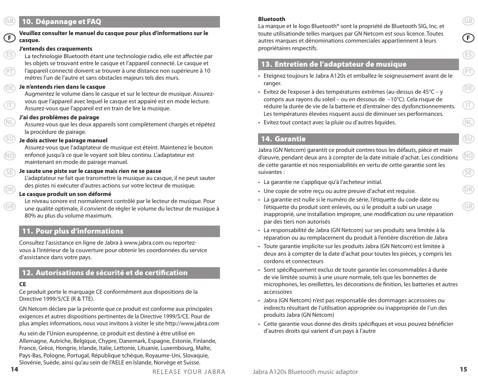 Jabra 81-00277 User Manual | Page 10 / 51