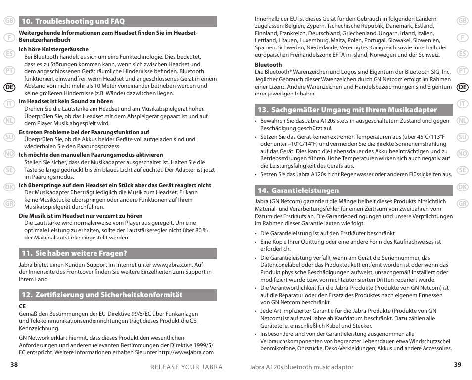 Jabra 81-00277 User Manual | Page 22 / 51