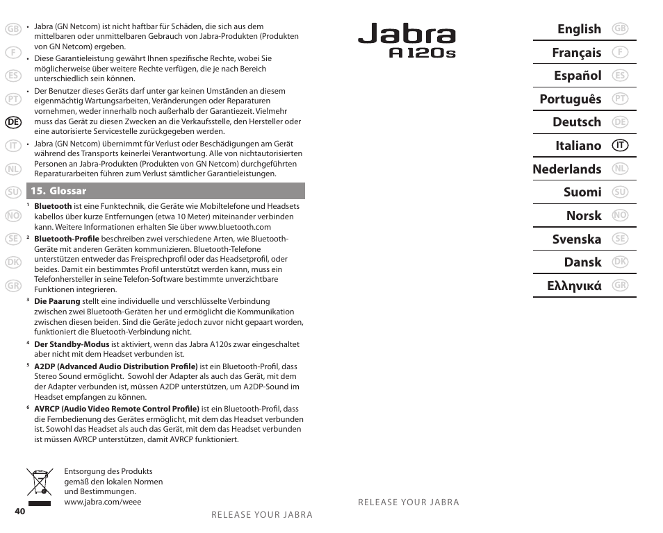 Jabra 81-00277 User Manual | Page 23 / 51