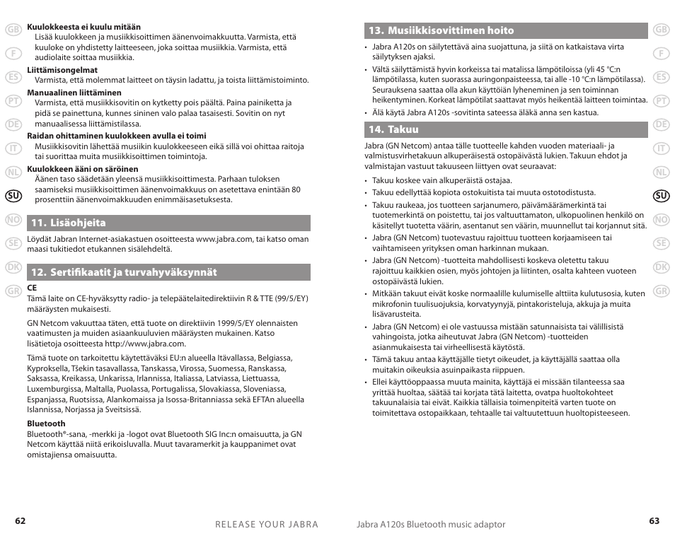 Jabra 81-00277 User Manual | Page 34 / 51
