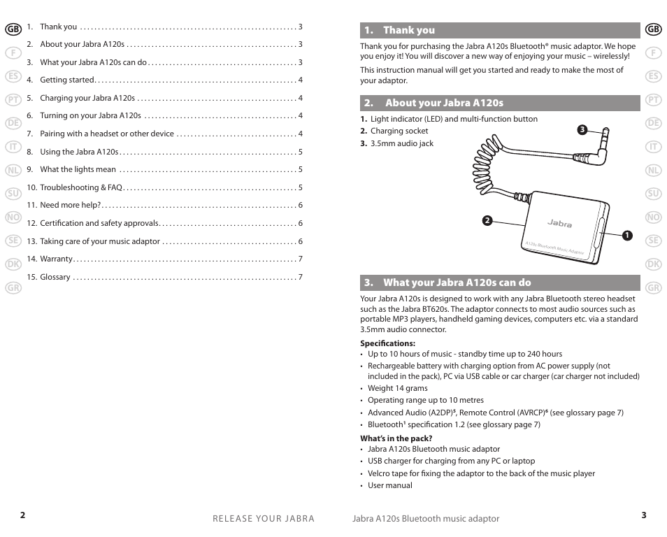 Jabra 81-00277 User Manual | Page 4 / 51