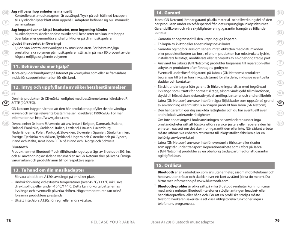 Jabra 81-00277 User Manual | Page 42 / 51