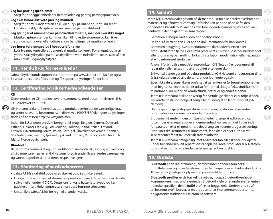 Jabra 81-00277 User Manual | Page 46 / 51