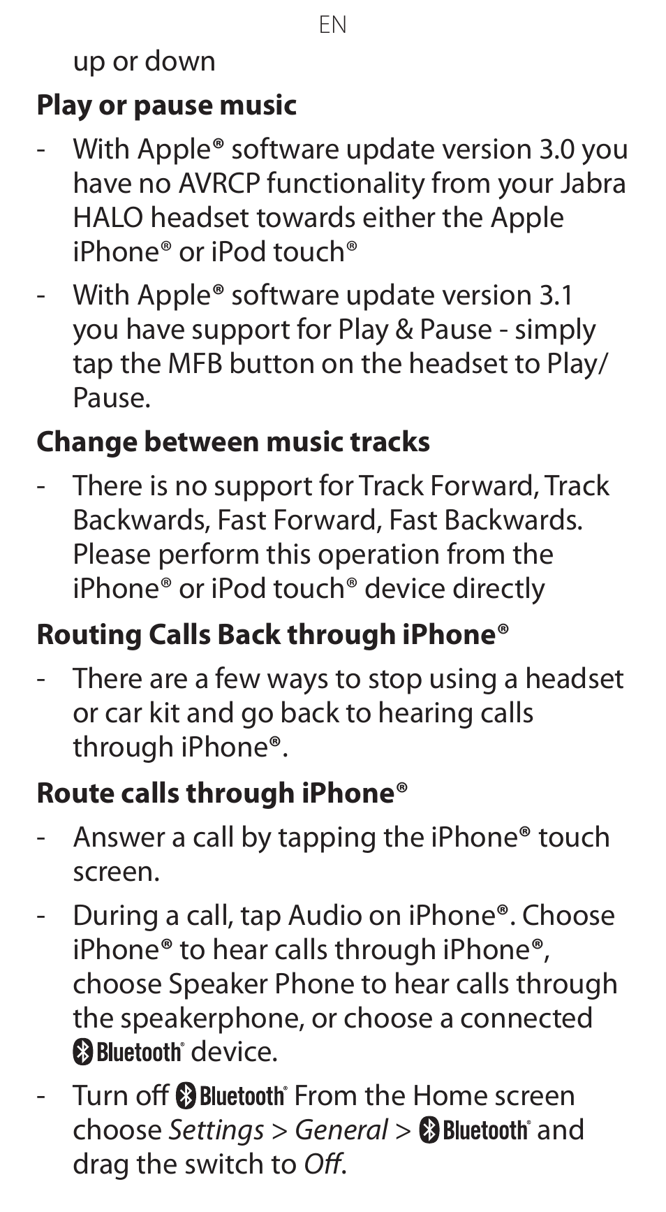 Jabra BT650S User Manual | Page 13 / 15