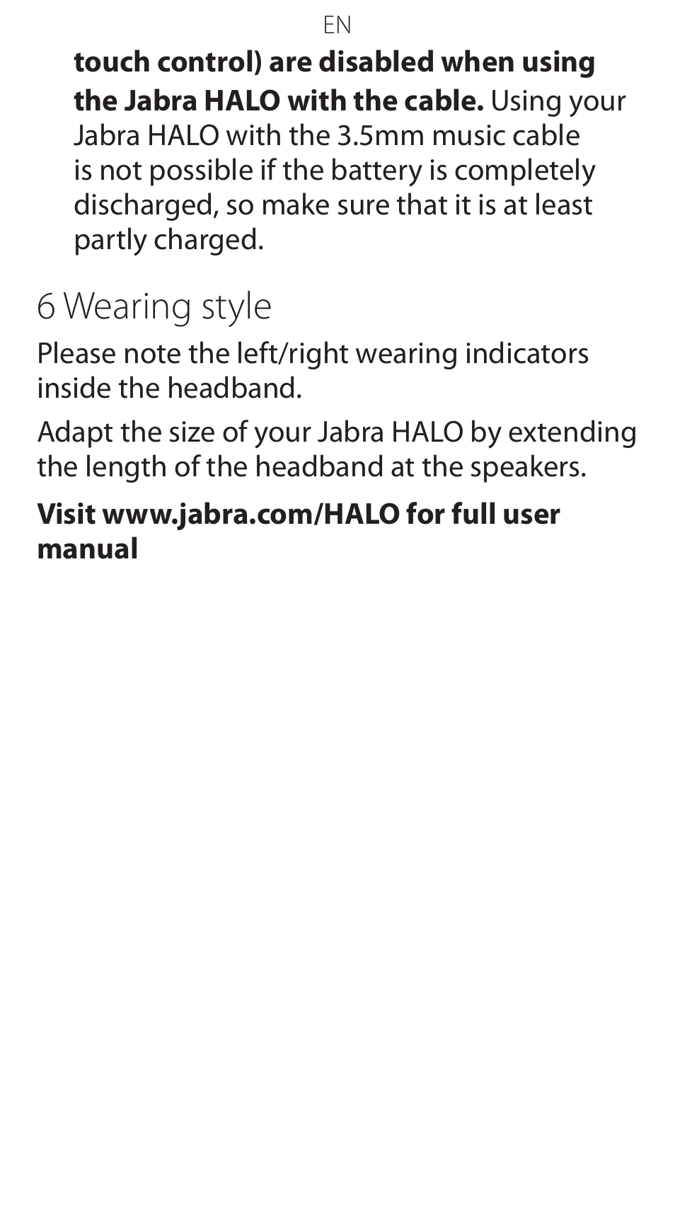 6 wearing style | Jabra BT650S User Manual | Page 15 / 15