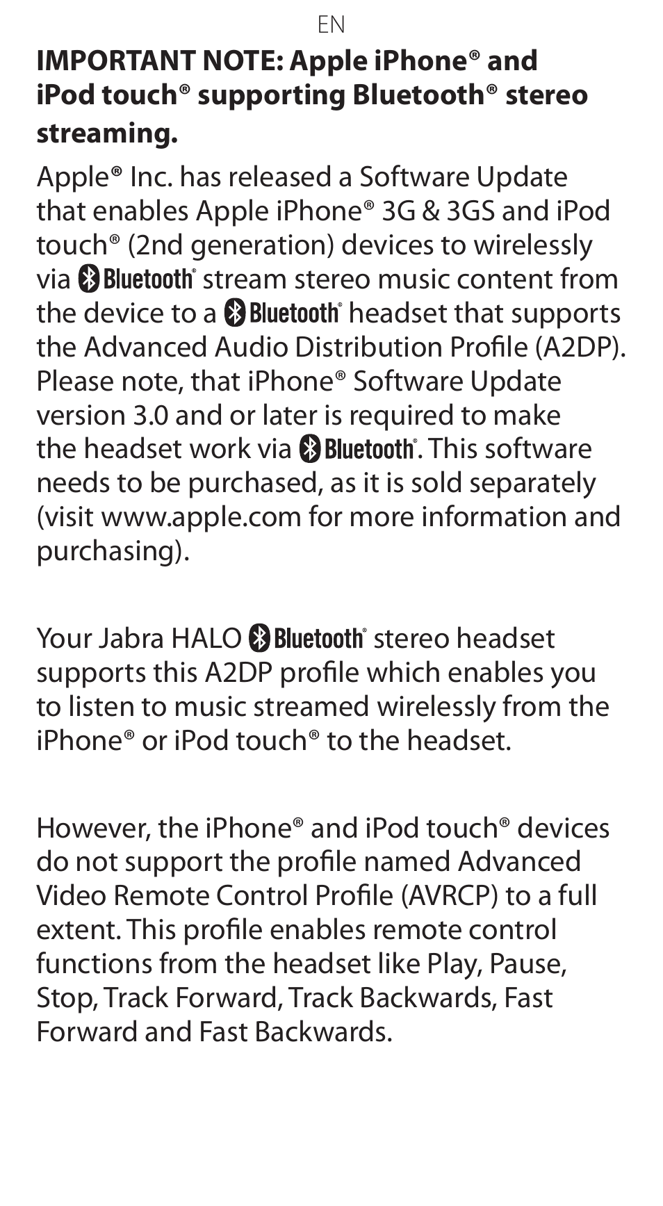 03077_reva_bt650s_qsm_content_apple | Jabra BT650S User Manual | Page 3 / 15