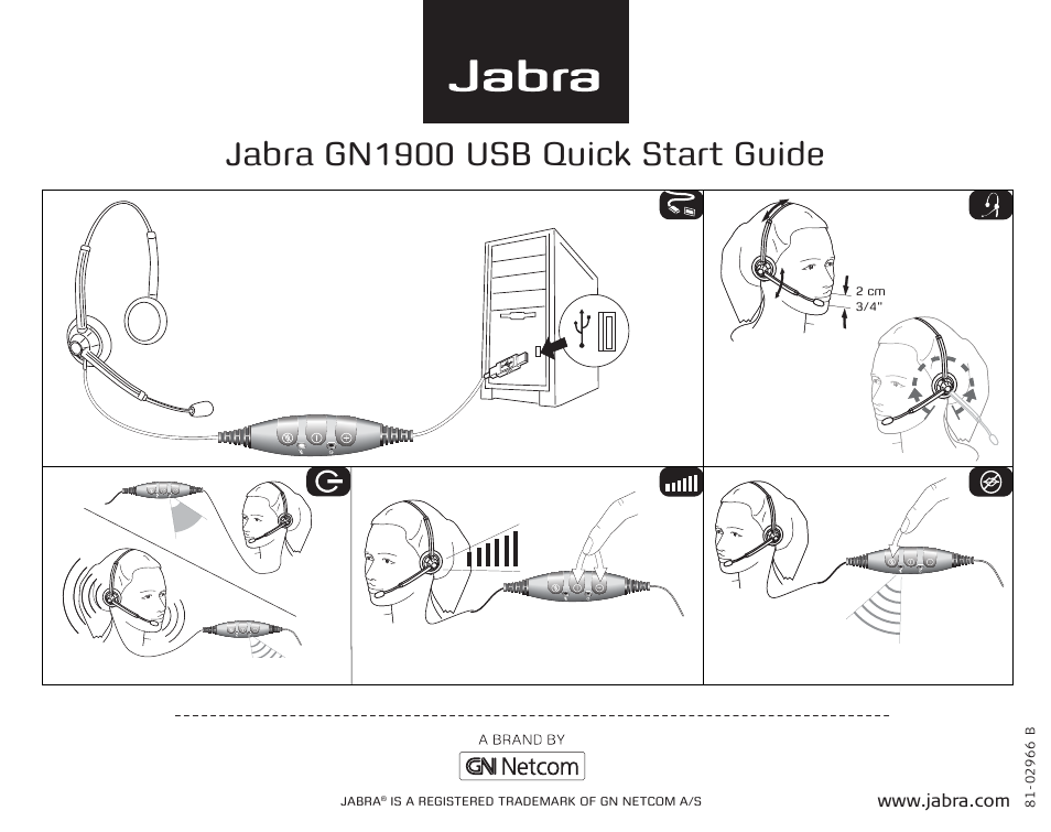 Jabra GN1900 User Manual | 1 page