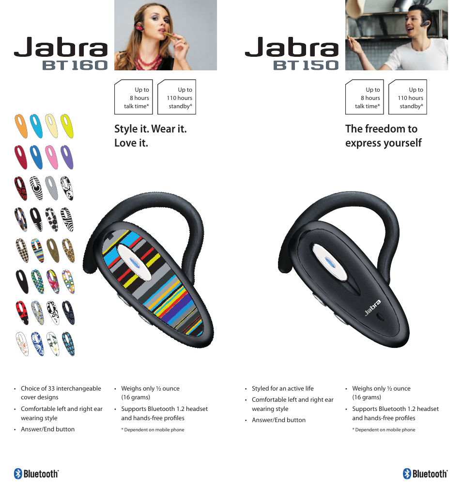 Style it. wear it. love it, The freedom to express yourself | Jabra Portfolio User Manual | Page 5 / 10