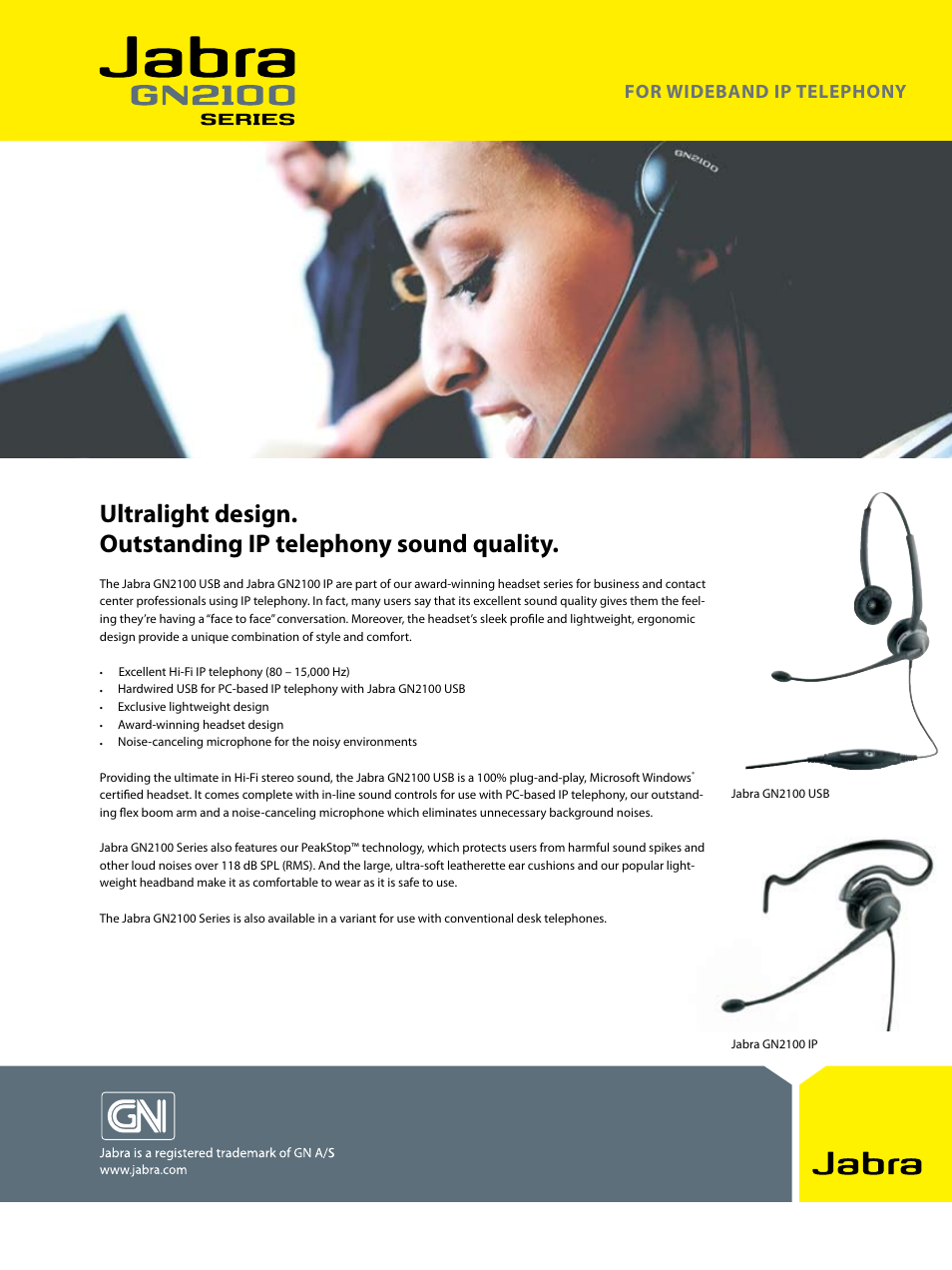 Jabra GN2100 IP User Manual | 2 pages