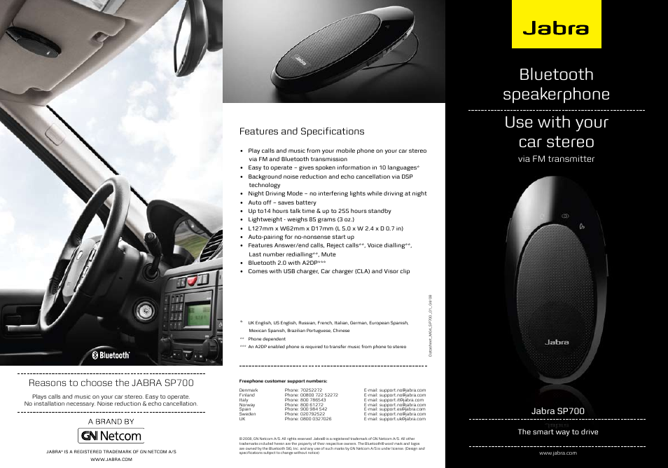 Jabra SP700 User Manual | 2 pages