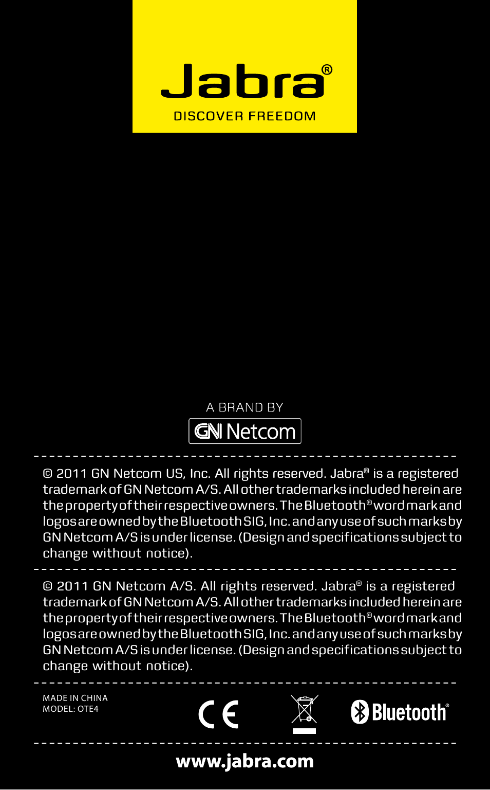 Jabra Easyvoice OTE4 User Manual | Page 14 / 14