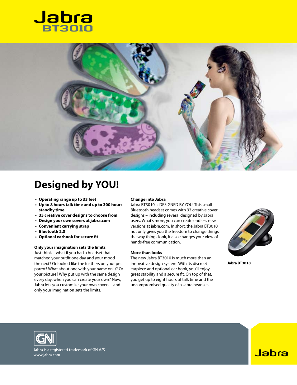 Jabra BT3010 User Manual | 2 pages
