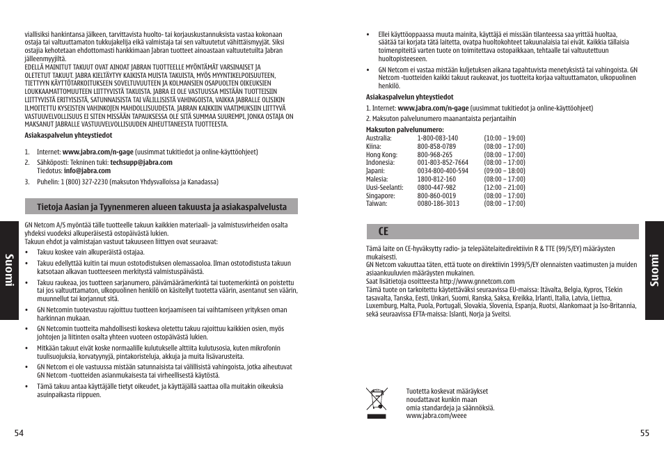 Su o m i | Jabra N-Gage QD User Manual | Page 30 / 51
