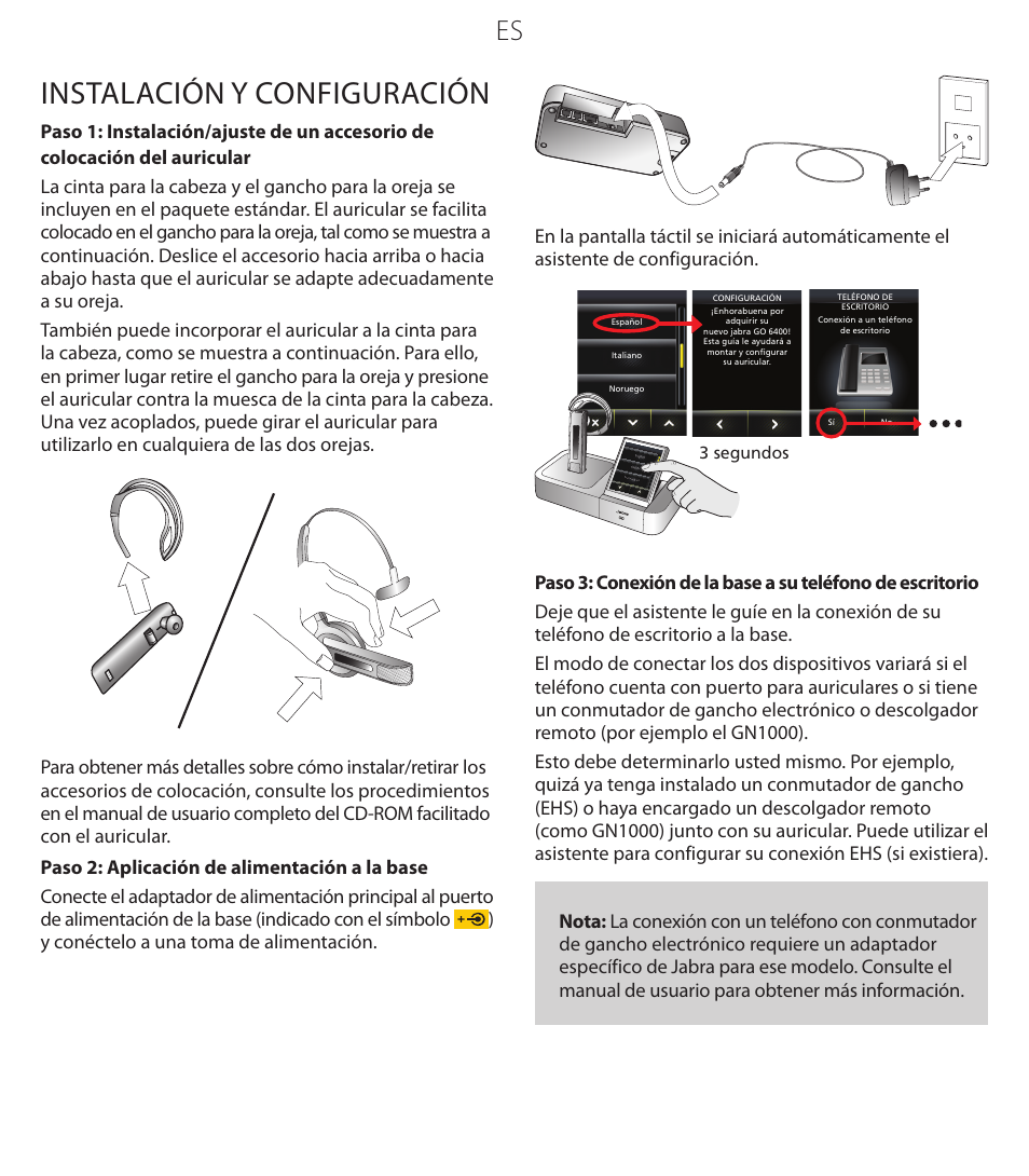 Instalación y configuración | Jabra GO 6470 User Manual | Page 28 / 40