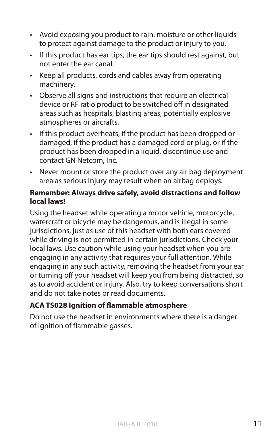 English | Jabra BT4010 User Manual | Page 12 / 73