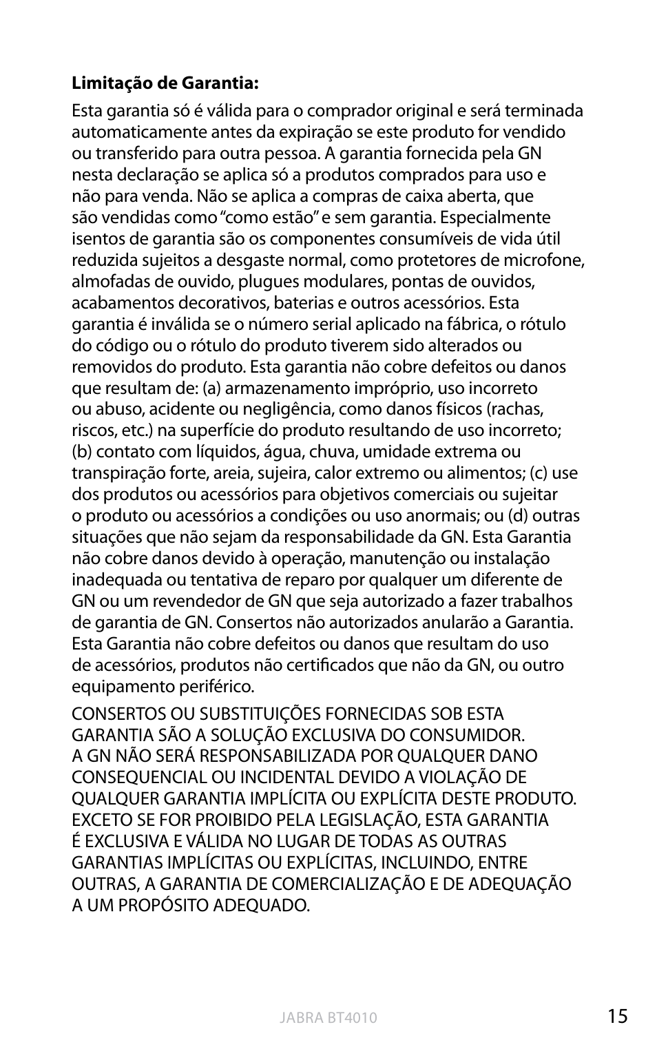 English | Jabra BT4010 User Manual | Page 69 / 73