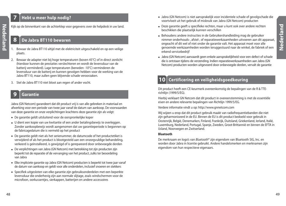 Jabra BT110 User Manual | Page 26 / 65