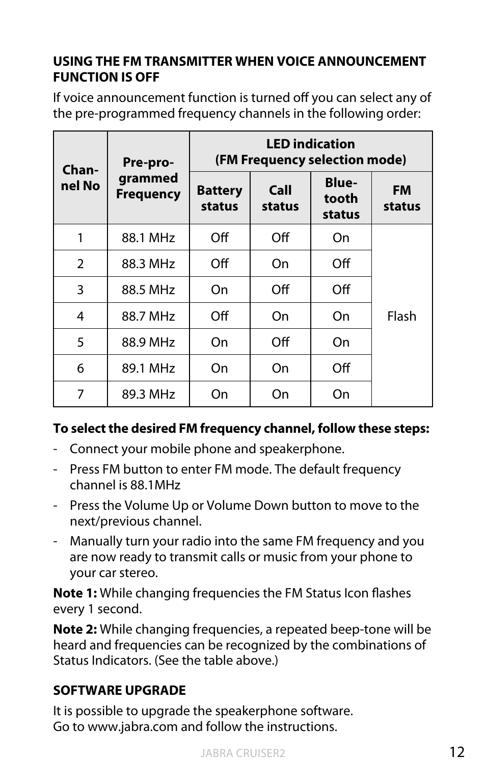 English | Jabra CRUISER2 User Manual | Page 13 / 17