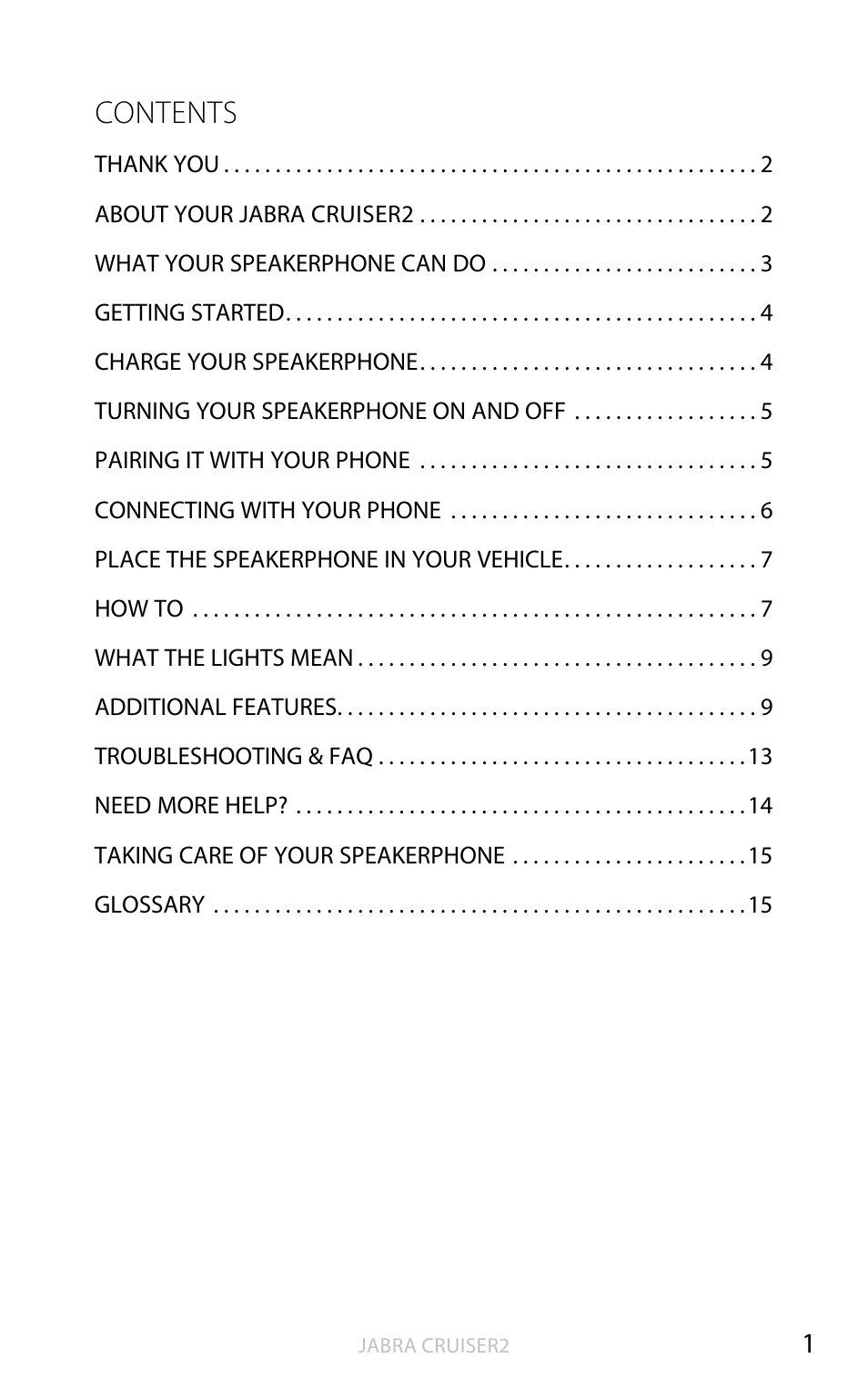 Jabra CRUISER2 User Manual | Page 2 / 17