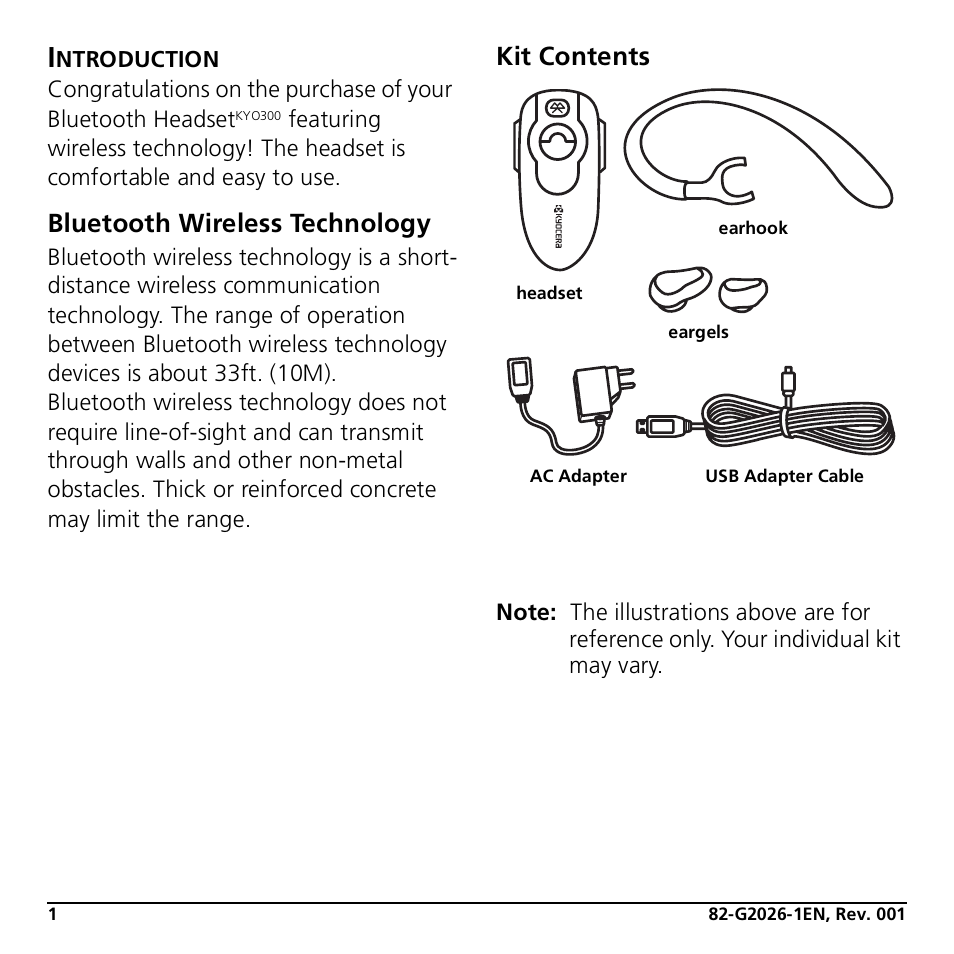 Introduction, Bluetooth wireless technology, Kit contents | Jabra KYO300 User Manual | Page 4 / 11