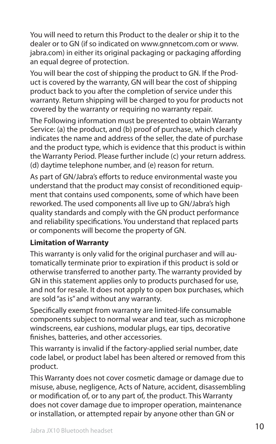 Jabra SP5050 User Manual | Page 12 / 221