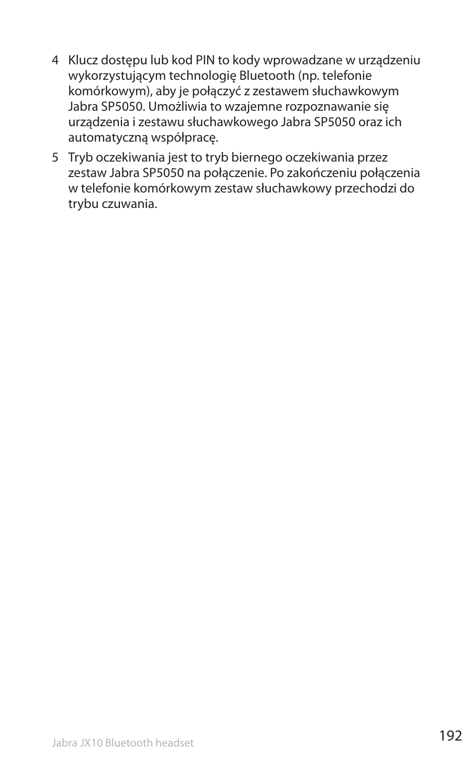 Jabra SP5050 User Manual | Page 194 / 221