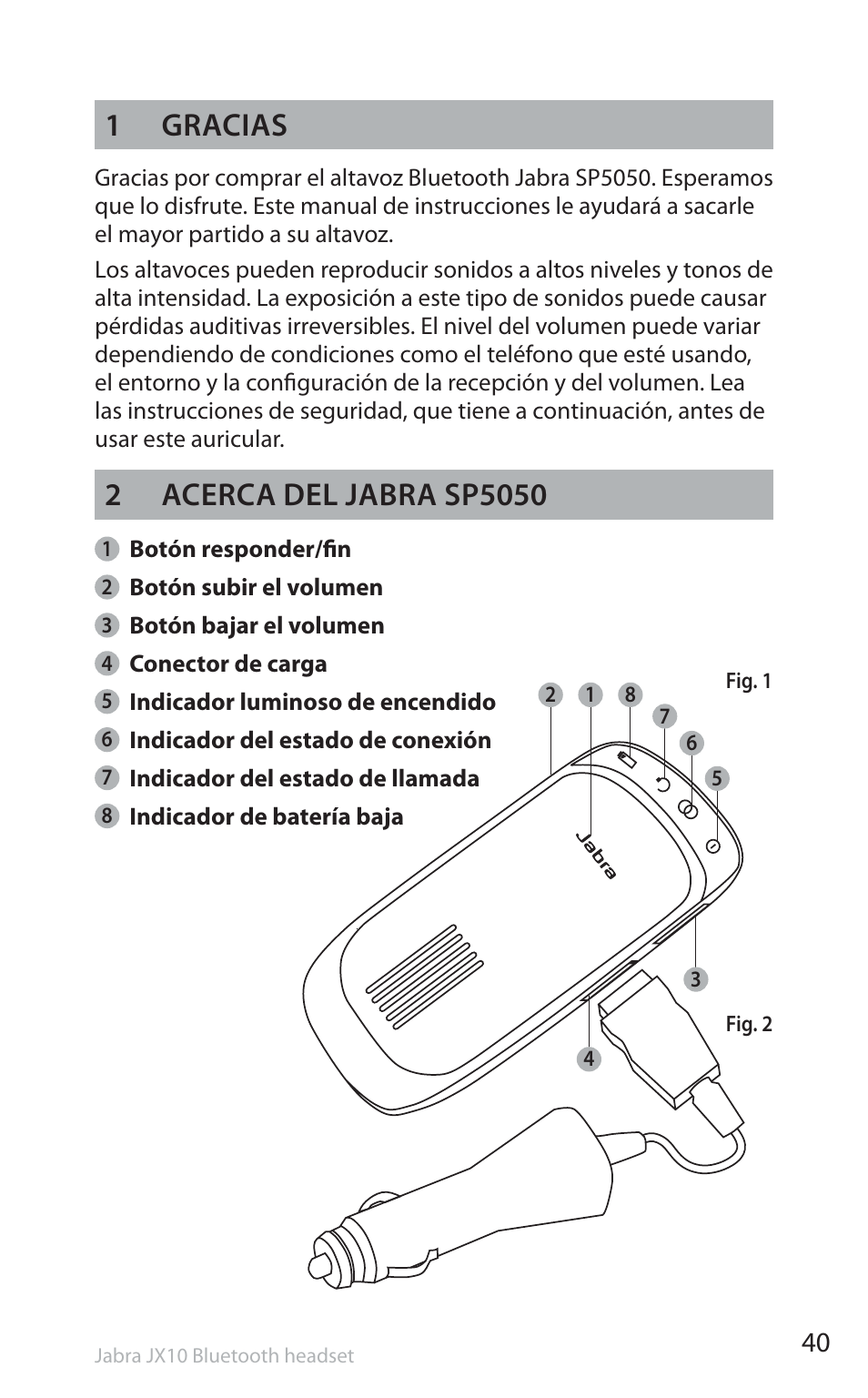 1gracias | Jabra SP5050 User Manual | Page 42 / 221