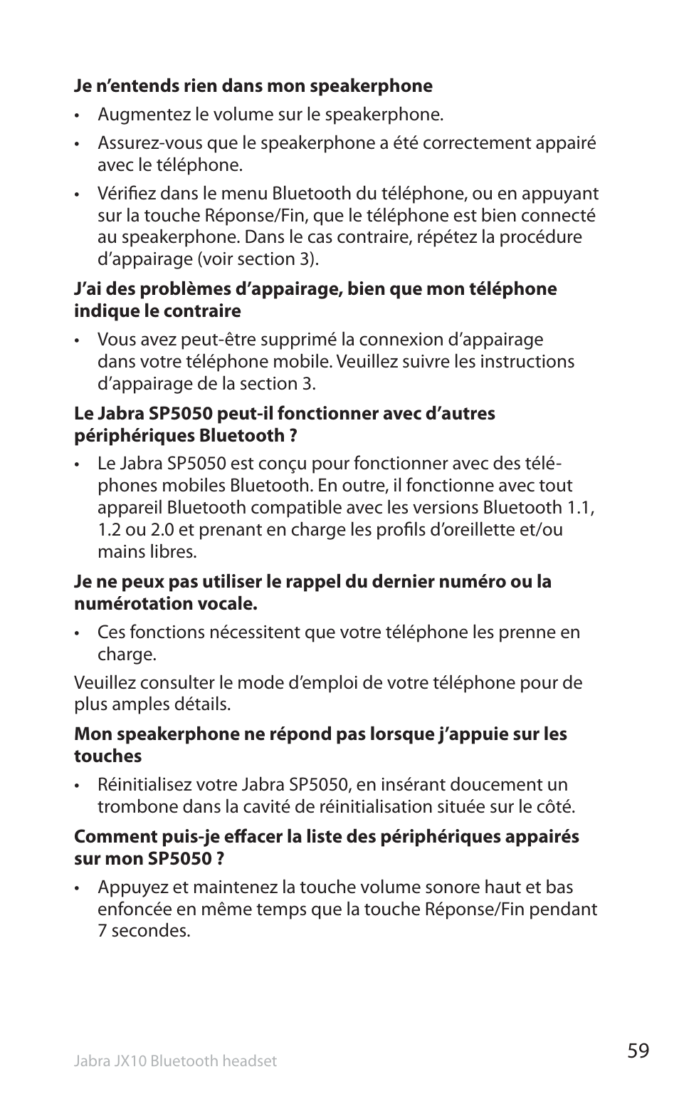 Jabra SP5050 User Manual | Page 61 / 221