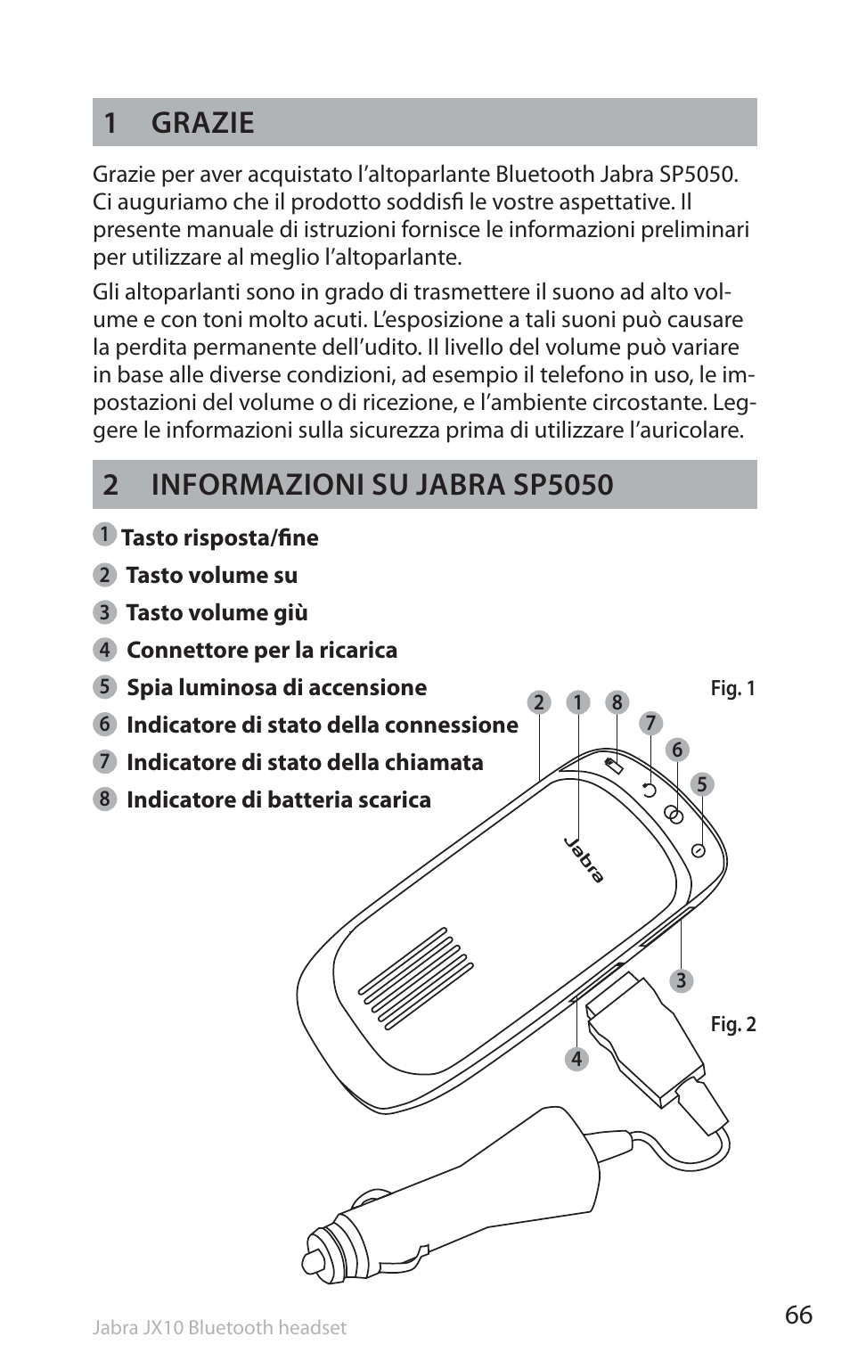 1 grazie | Jabra SP5050 User Manual | Page 68 / 221