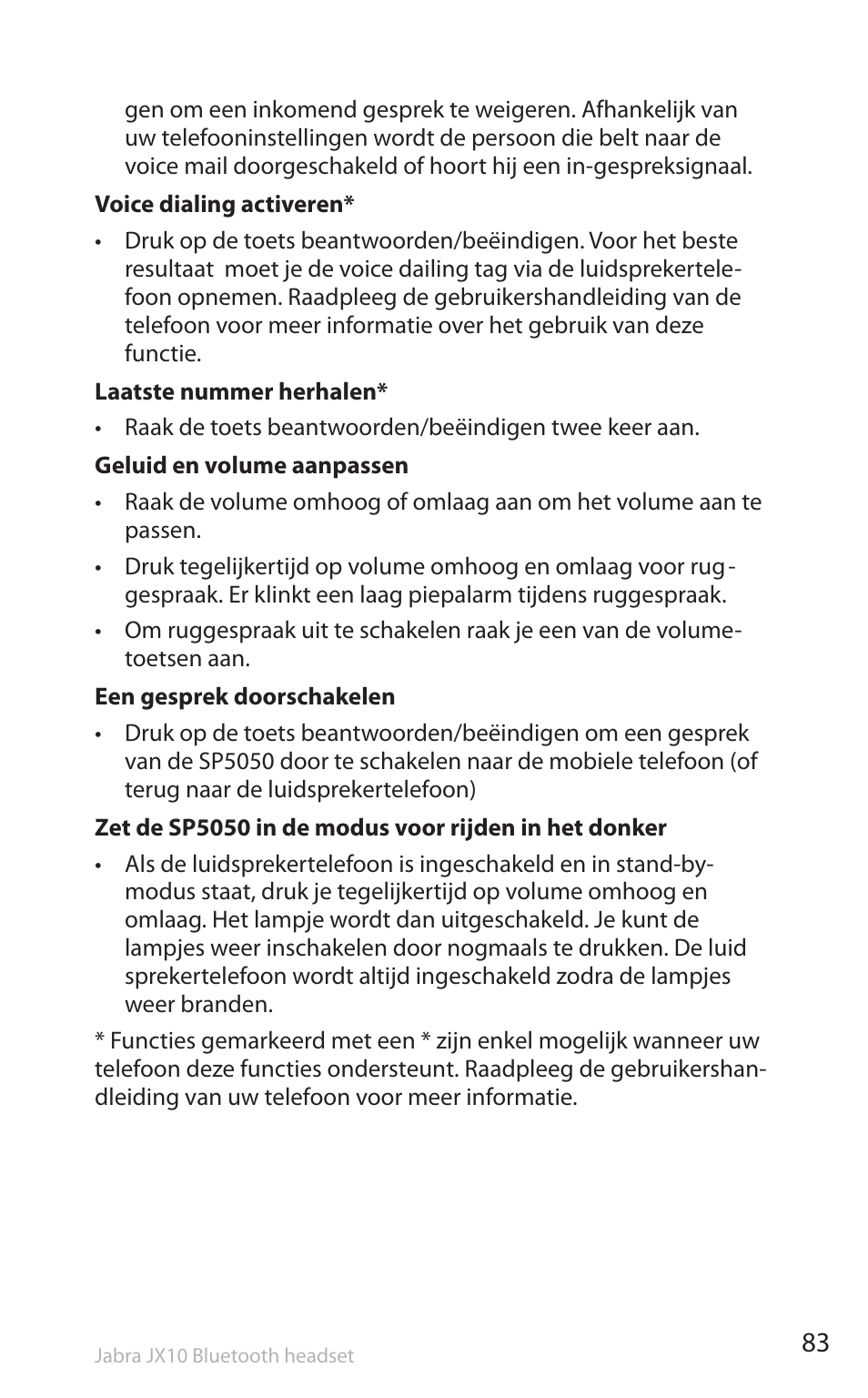 Jabra SP5050 User Manual | Page 85 / 221