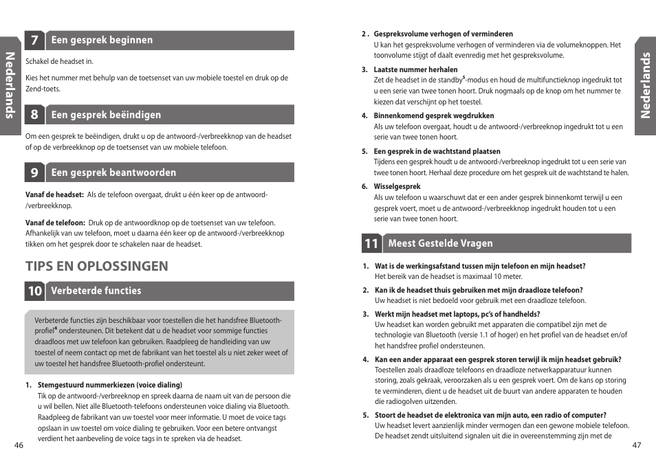 10 tips en oplossingen, Ned er la n d s | Jabra BT330 User Manual | Page 25 / 64