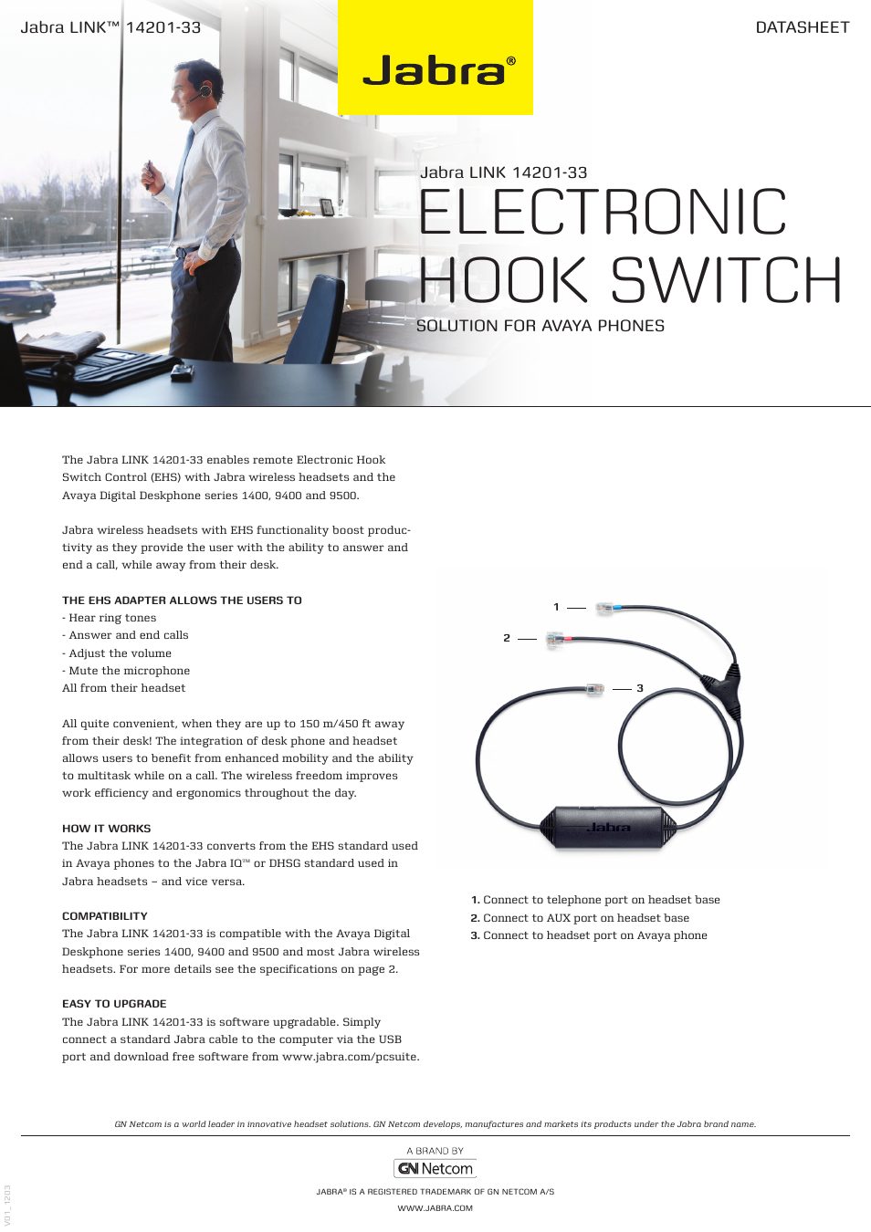 Jabra LINK 14201-33 User Manual | 2 pages