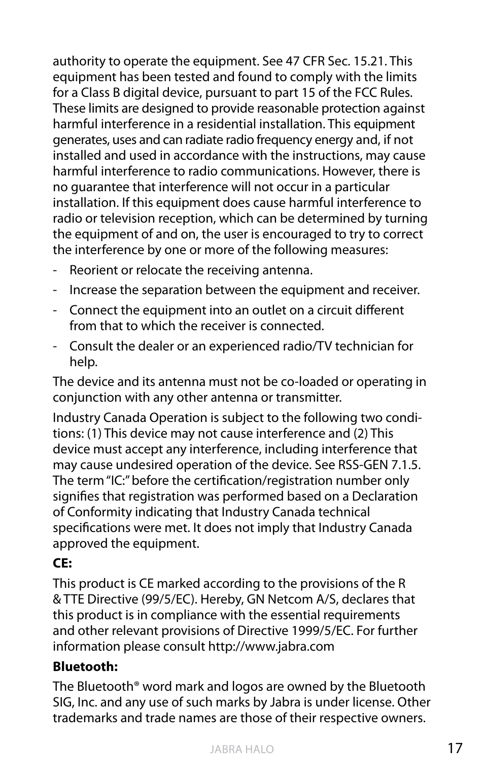 English | Jabra HALO BT650s User Manual | Page 36 / 518