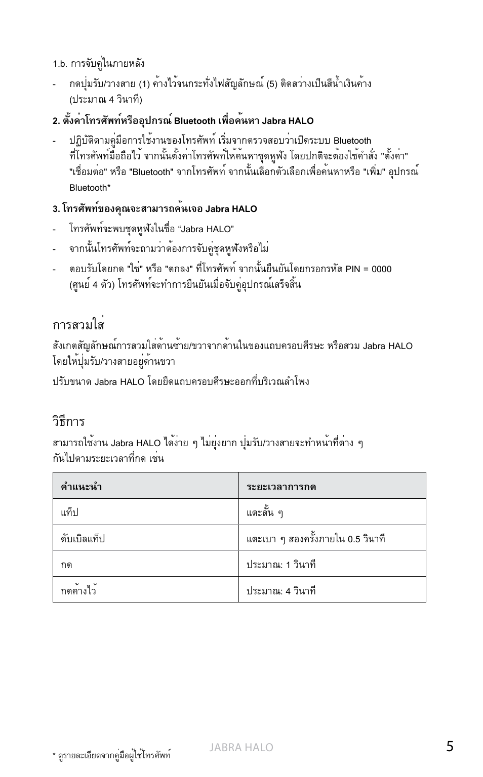 Englis h, การสวมใส, วิธีการ | Jabra HALO BT650s User Manual | Page 509 / 518