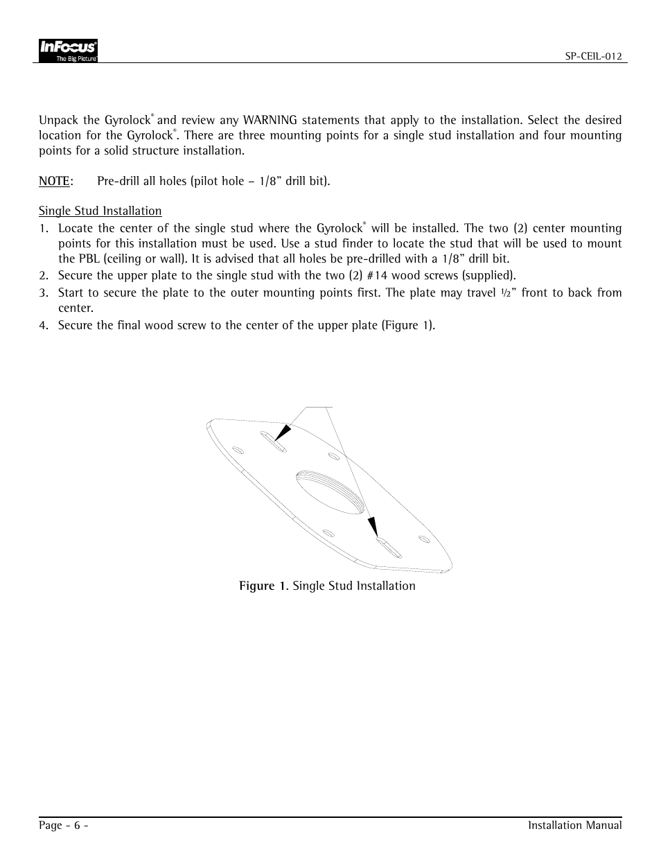 Ceiling and wall installation | Jabra SP-CEIL-012 User Manual | Page 6 / 14