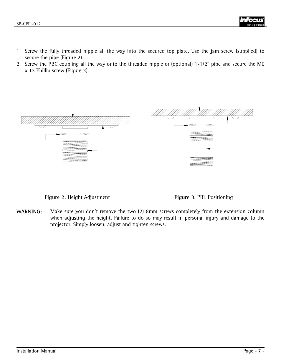 Adjustable height | Jabra SP-CEIL-012 User Manual | Page 7 / 14