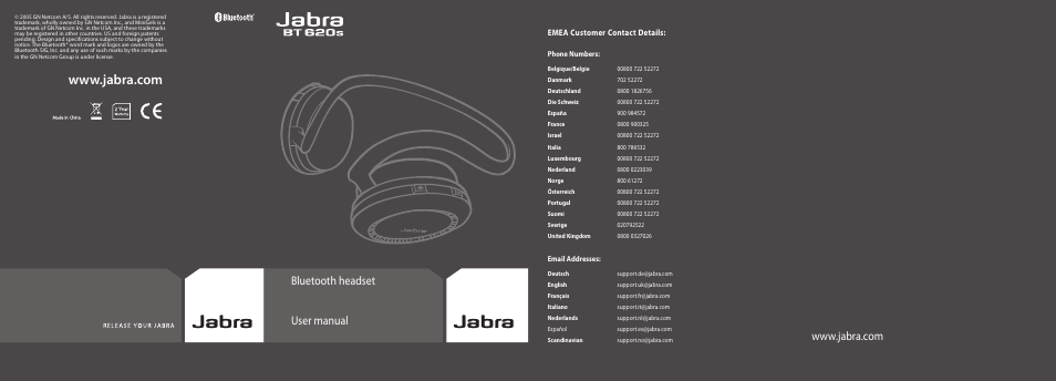 Jabra BT620s User Manual | 75 pages
