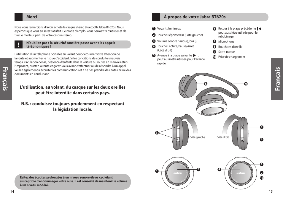 Fr an ça is | Jabra BT620s User Manual | Page 10 / 75