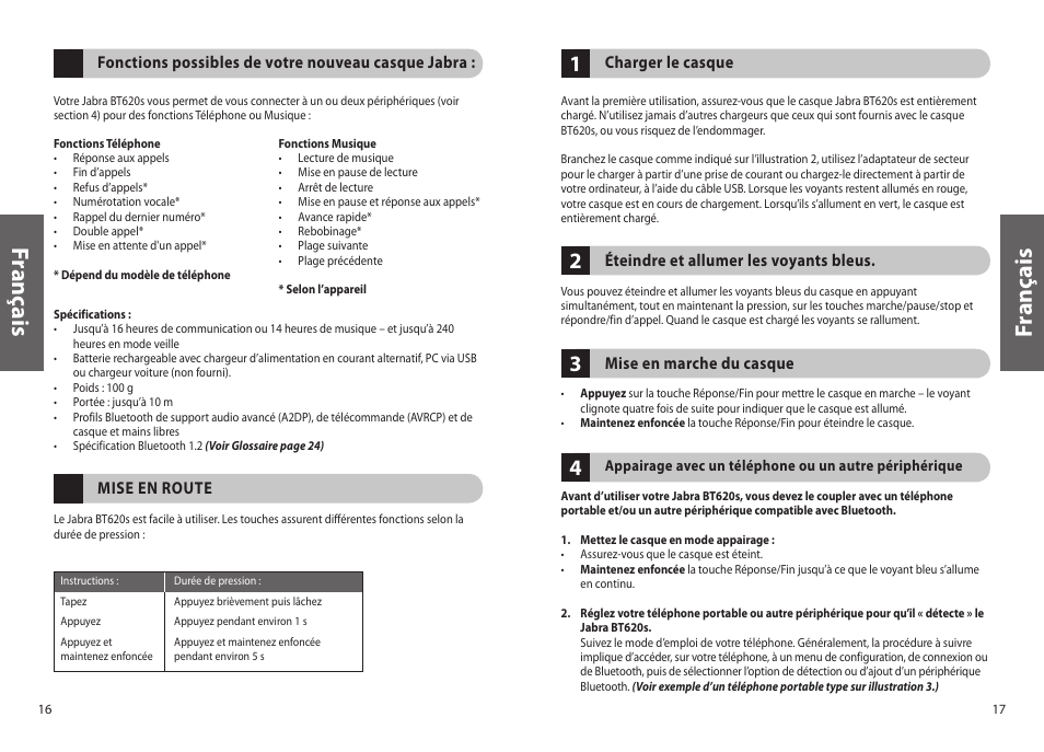 Fr an ça is | Jabra BT620s User Manual | Page 11 / 75