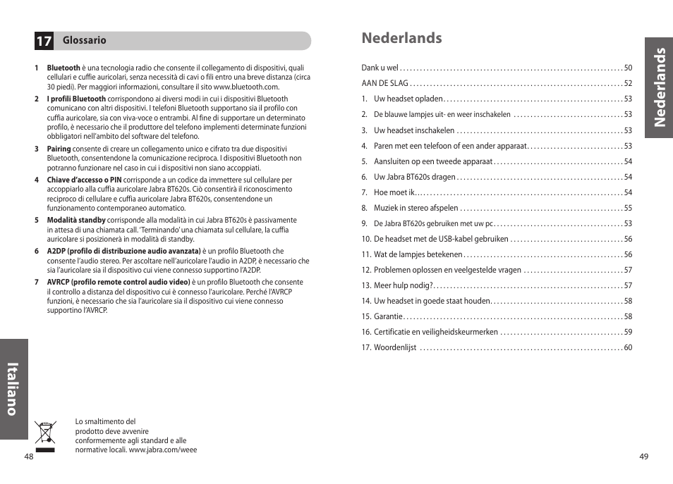 Ita lia n o | Jabra BT620s User Manual | Page 27 / 75