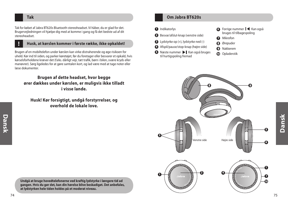 Dan sk | Jabra BT620s User Manual | Page 40 / 75