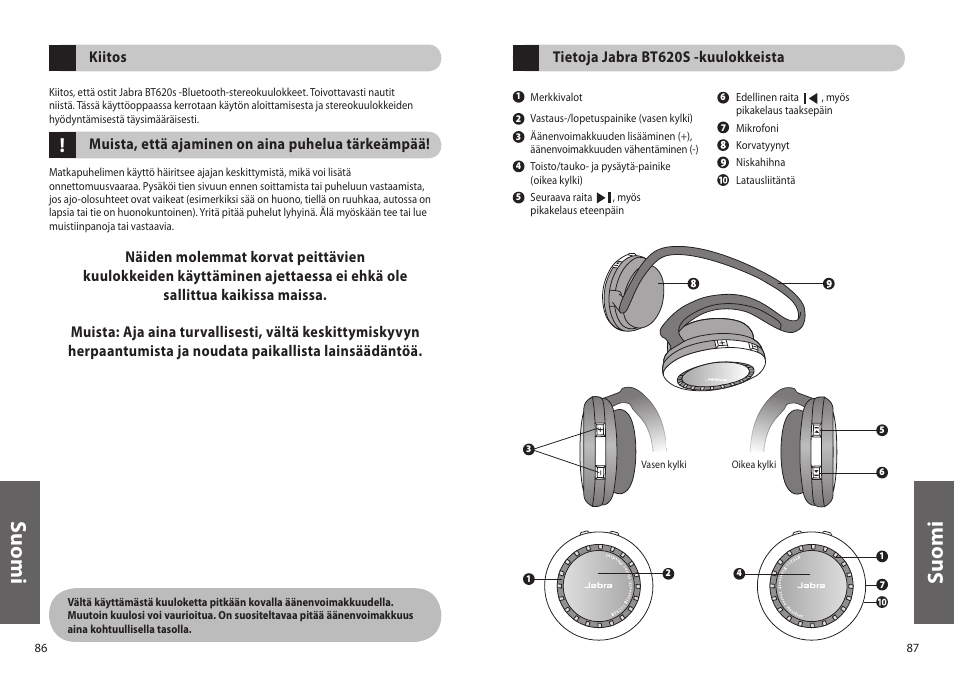 Su o m i | Jabra BT620s User Manual | Page 46 / 75