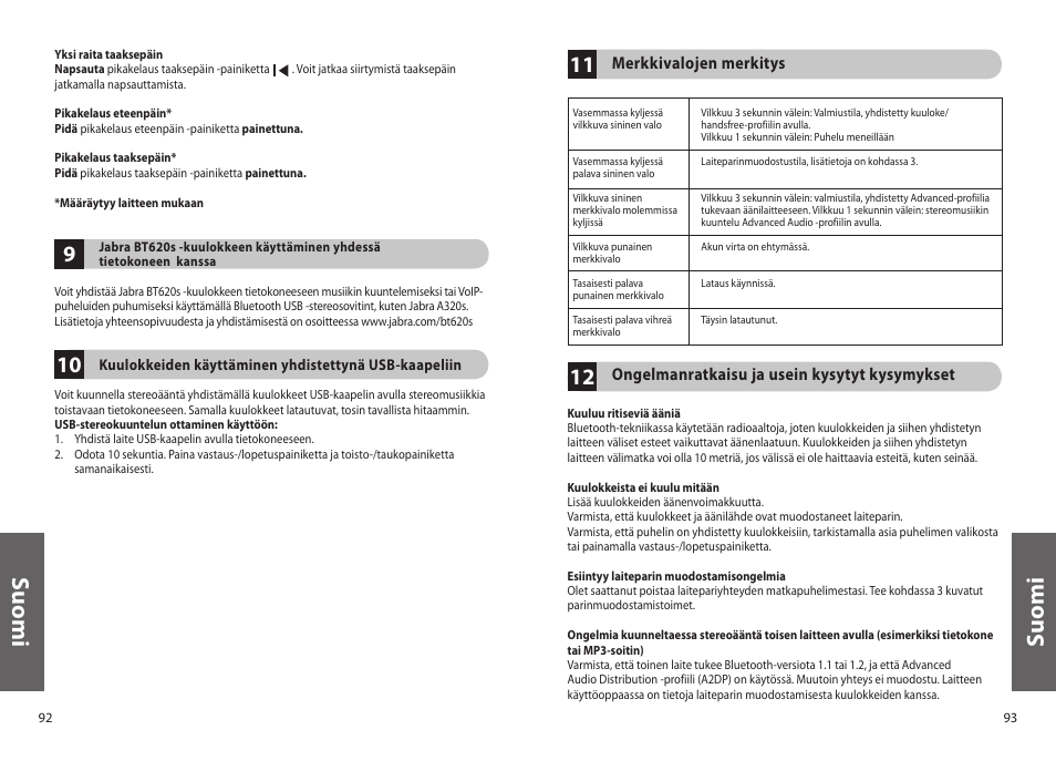 Su o m i | Jabra BT620s User Manual | Page 49 / 75