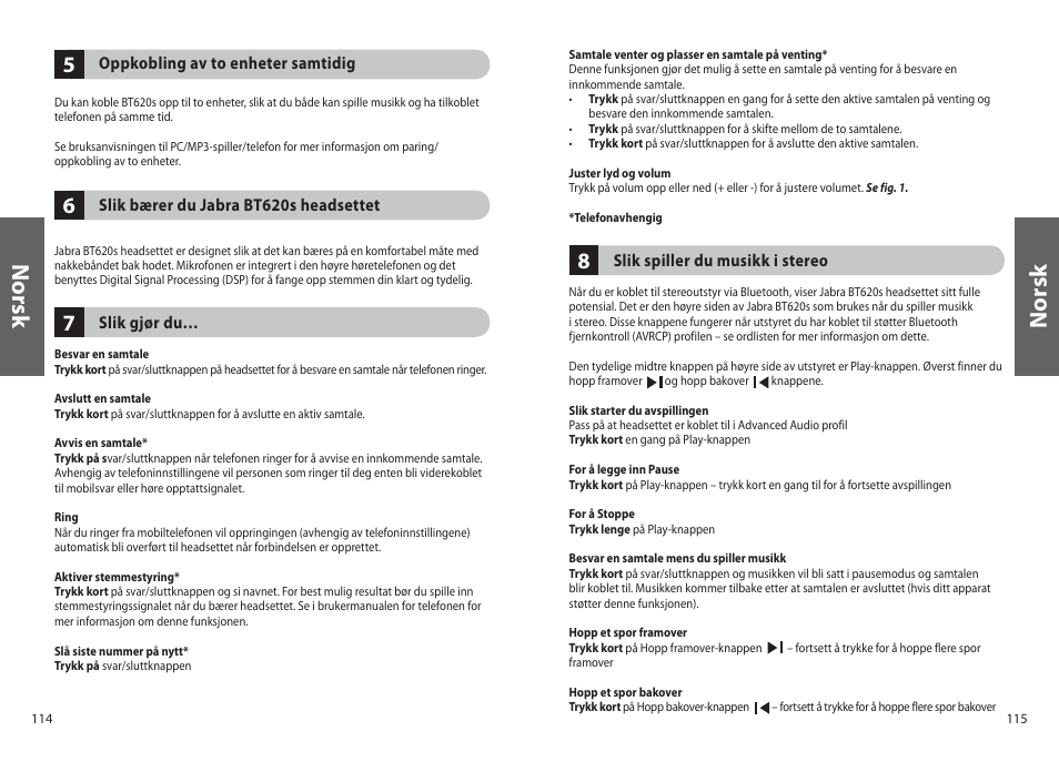 No rs k | Jabra BT620s User Manual | Page 60 / 75