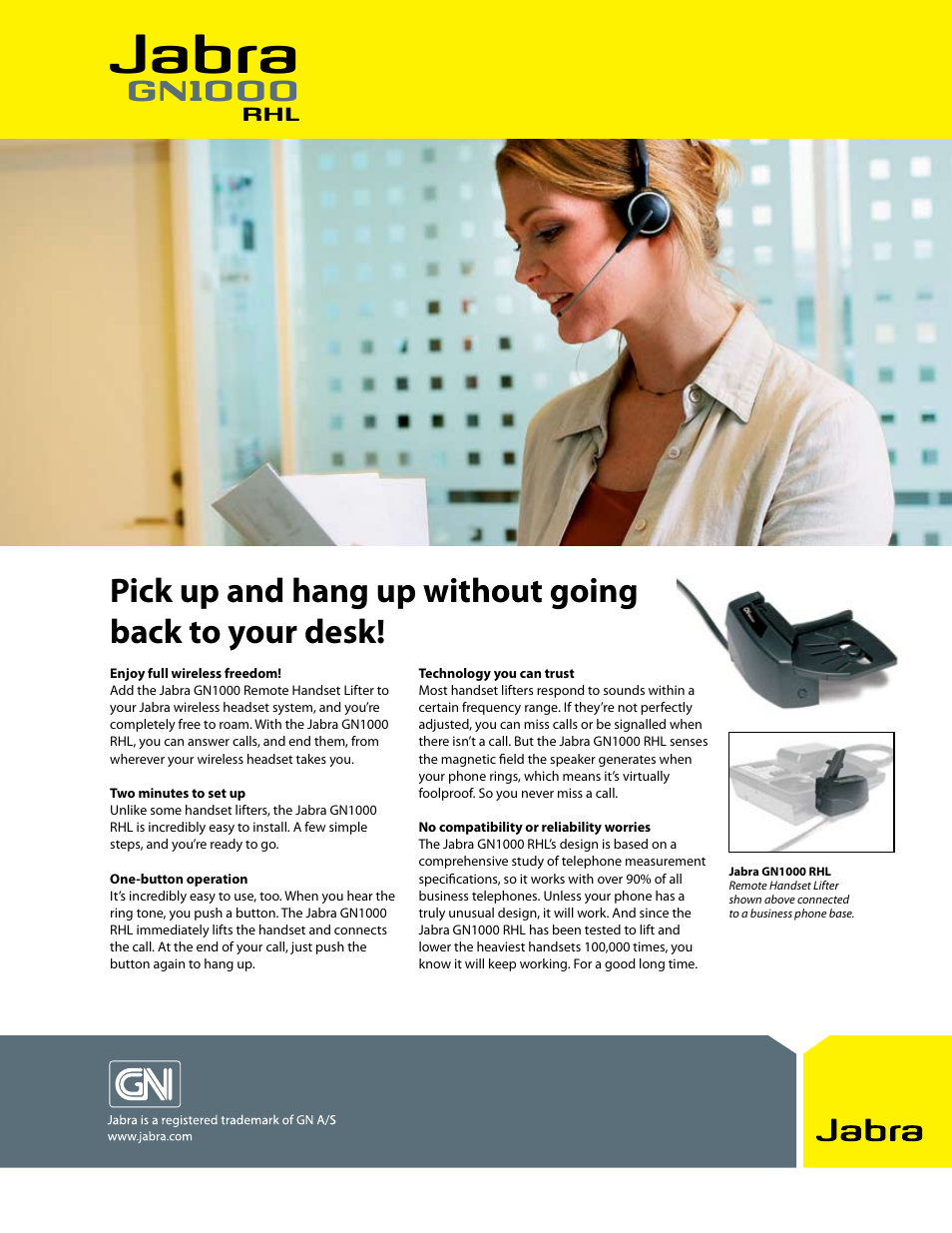 Jabra GN1000 User Manual | 2 pages