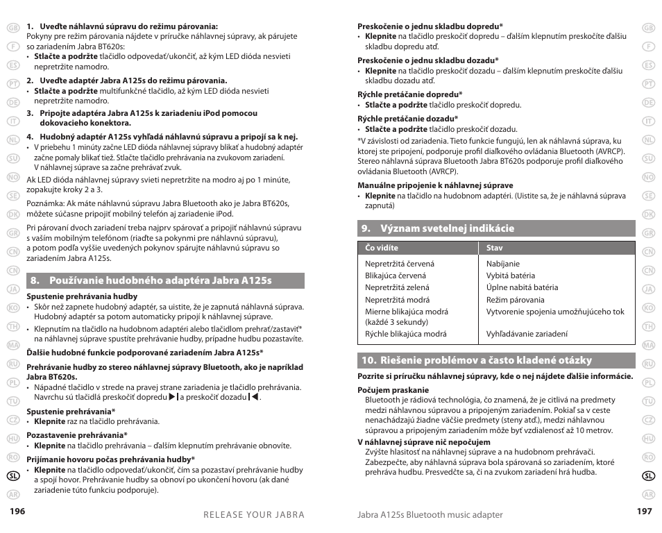 Jabra A125s User Manual | Page 101 / 106