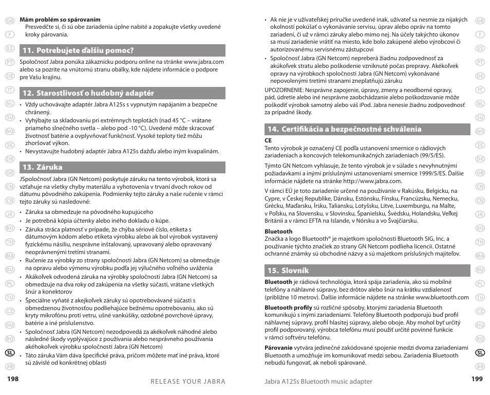 Jabra A125s User Manual | Page 102 / 106