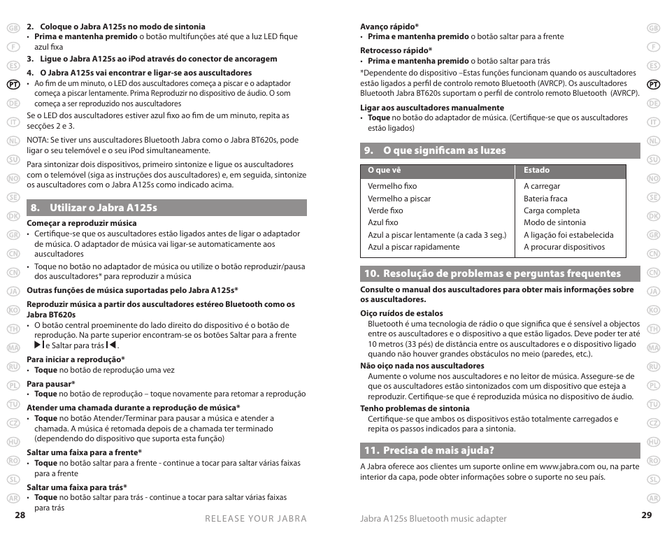 Jabra A125s User Manual | Page 17 / 106