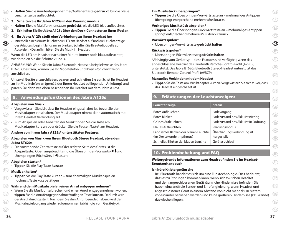 Jabra A125s User Manual | Page 21 / 106