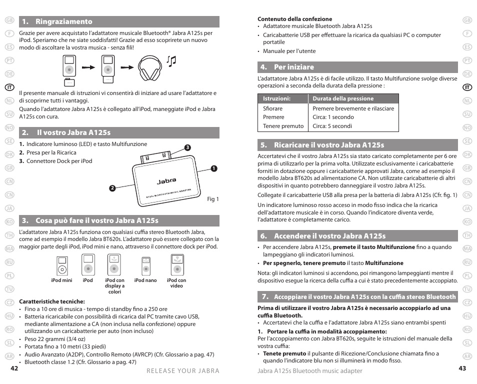 Jabra A125s User Manual | Page 24 / 106